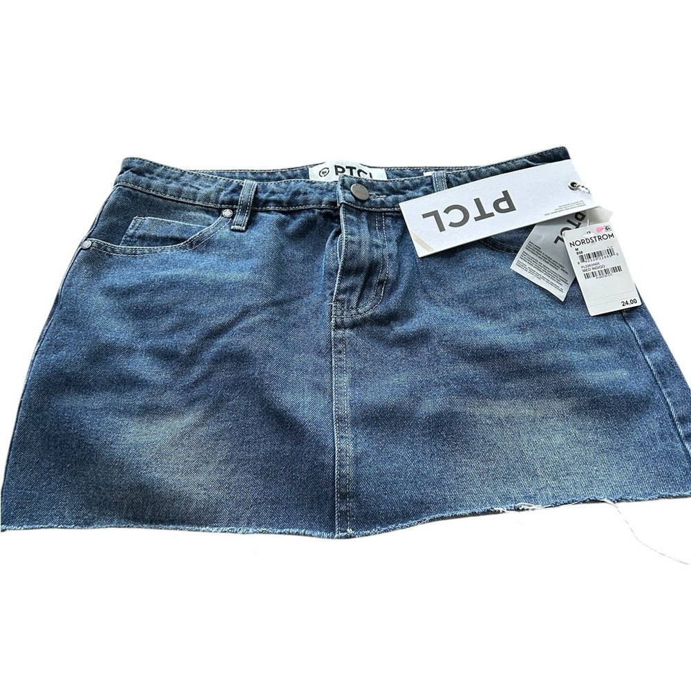 PTCL Ethik Al Brand Denim Indigo Mini Skirt